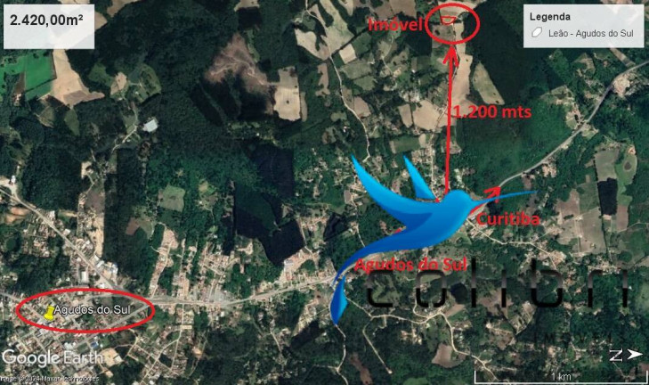 Chácara à Venda, 2.420 m² em Leão - Agudos Do Sul
