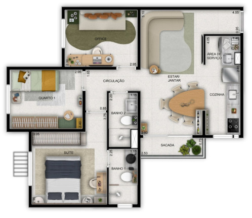 Imagem Apartamento com 3 Quartos à Venda, 61 m² em Chácaras Dona Gê - Goiânia