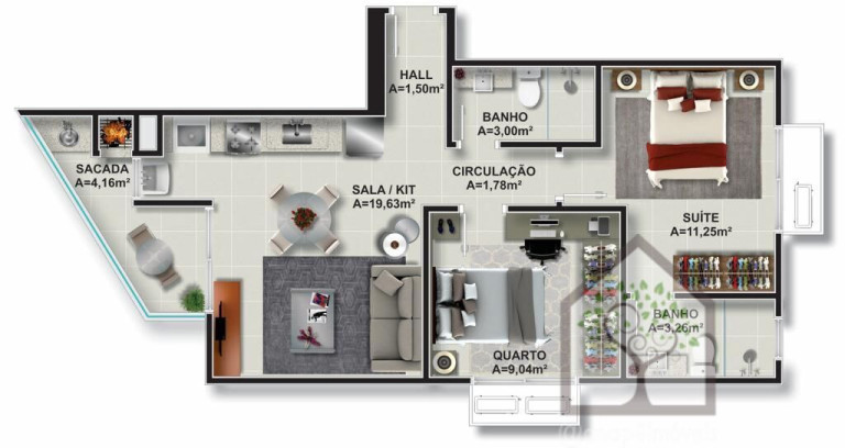 Imagem Apartamento com 2 Quartos à Venda, 95 m² em Itacorubi - Florianópolis