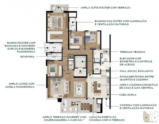 Imagem Apartamento com 4 Quartos à Venda, 200 m² em Alphaville Empresarial - Barueri