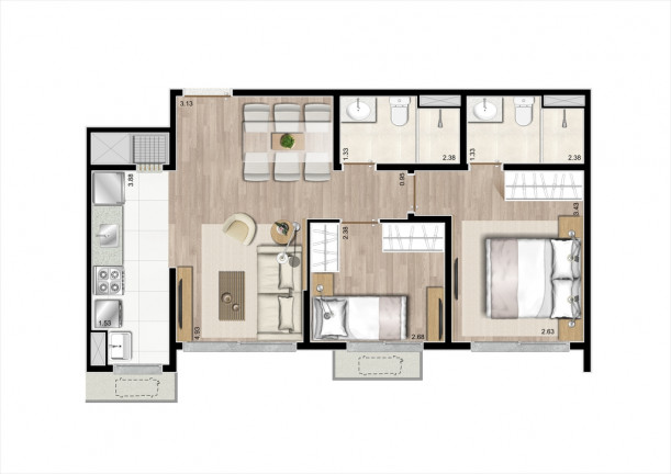 Imagem Apartamento com 3 Quartos à Venda, 67 m² em Passo Da Areia - Porto Alegre