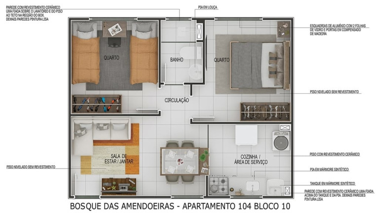 Imagem Imóvel com 2 Quartos à Venda, 52 m² em Amendoeira - São Gonçalo