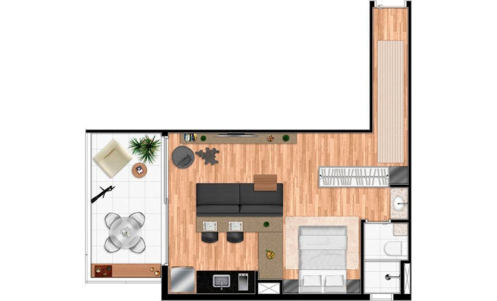 Imagem Imóvel com 1 Quarto à Venda, 47 m² em Campo Belo - São Paulo