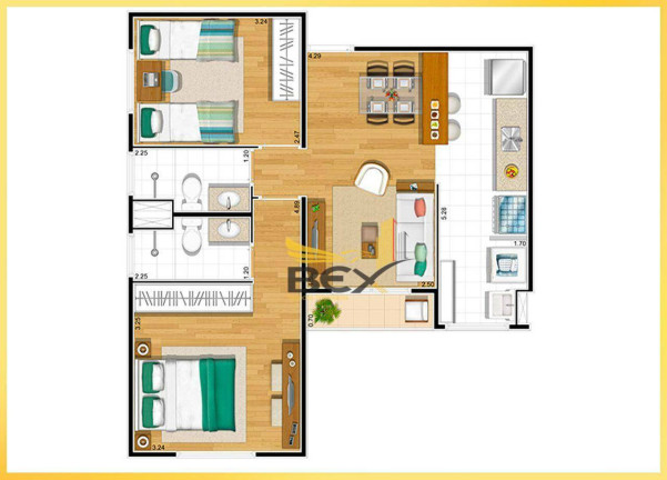 Apartamento com 2 Quartos à Venda ou Locação, 57 m² em Vila Boa Vista - Barueri
