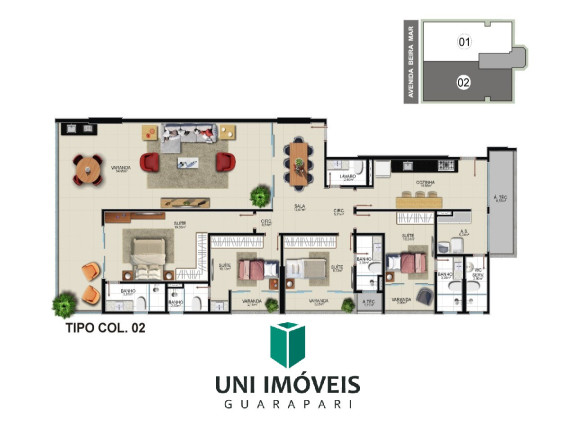 Imagem Apartamento com 4 Quartos à Venda, 190 m² em Praia Do Morro - Guarapari