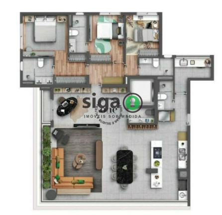 Imagem Apartamento com 4 Quartos à Venda, 167 m² em Brooklin - São Paulo