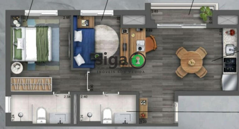 Imagem Apartamento com 2 Quartos à Venda, 45 m² em Chácara Santo Antônio (zona Sul) - São Paulo Imagem Apartamento com 2 Quartos à Venda, 45 m² em Chácara Santo Antônio (zona Sul) - São Paulo