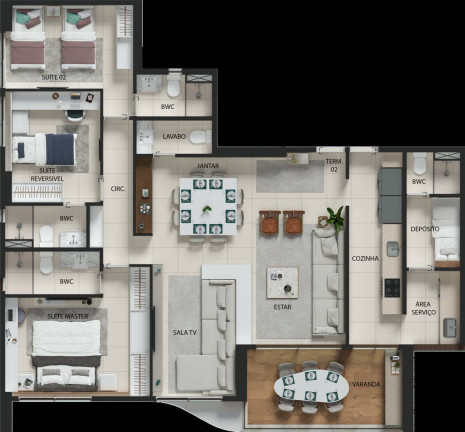 Apartamento com 4 Quartos à Venda, 132 m² em Boa Viagem - Recife