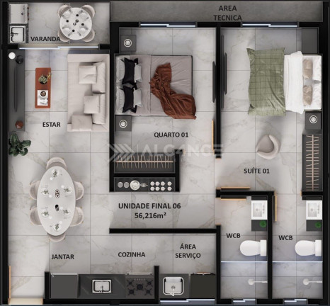 Imagem Flat com 1 Quarto à Venda, 29 m² em Intermares - Cabedelo