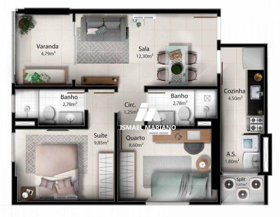 Imagem Apartamento com 2 Quartos à Venda, 55 m² em Praia De Itaparica - Vila Velha Imagem Apartamento com 2 Quartos à Venda, 55 m² em Praia De Itaparica - Vila Velha