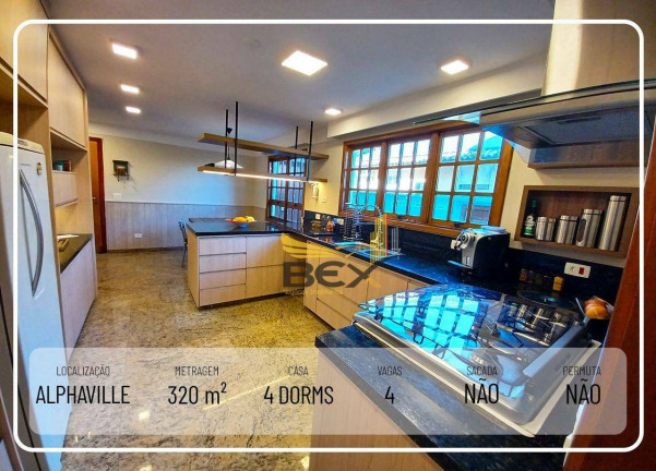 Casa com 4 Quartos à Venda ou Locação, 320 m² em  Alphaville - Santana De Parnaíba