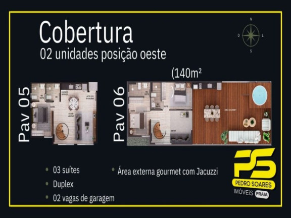 Imagem Apartamento com 2 Quartos à Venda, 45 m² em Cabo Branco - João Pessoa