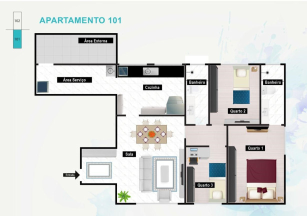 Imagem Imóvel com 3 Quartos à Venda, 85 m² em Alto Barroca - Belo Horizonte Imagem Imóvel com 3 Quartos à Venda, 85 m² em Alto Barroca - Belo Horizonte