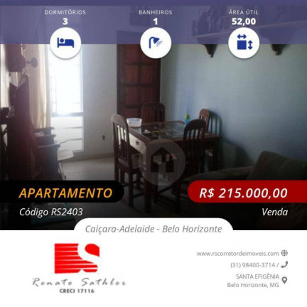 Imagem Apartamento com 3 Quartos à Venda, 52 m² em Caiçaras - Belo Horizonte