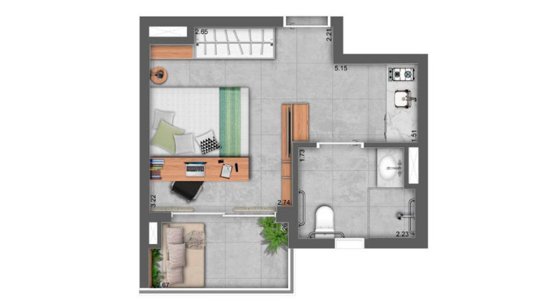 Imagem Studio com 1 Quarto à Venda, 25 m² em Pinheiros - São Paulo Imagem Studio com 1 Quarto à Venda, 25 m² em Pinheiros - São Paulo