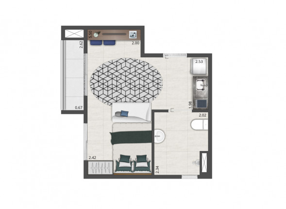 Imagem Apartamento com 2 Quartos à Venda, 35 m² em Moema - São Paulo