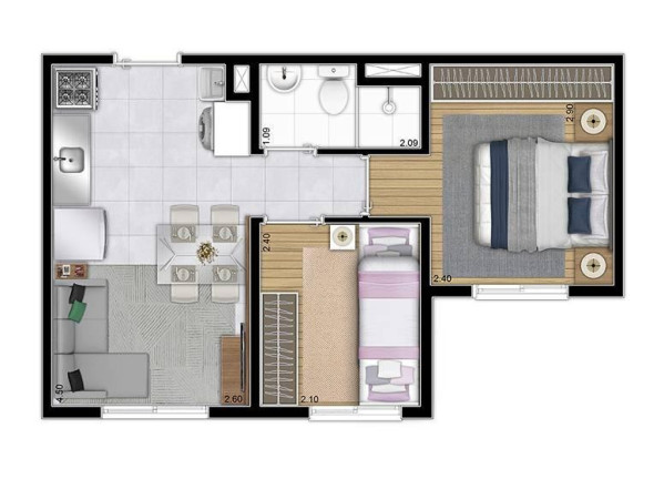 Apartamento com 2 Quartos à Venda, 32 m²
