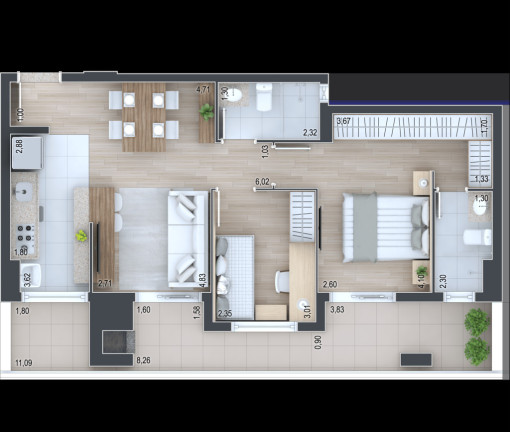 Imagem Apartamento com 3 Quartos à Venda, 88 m² em Portão - Curitiba