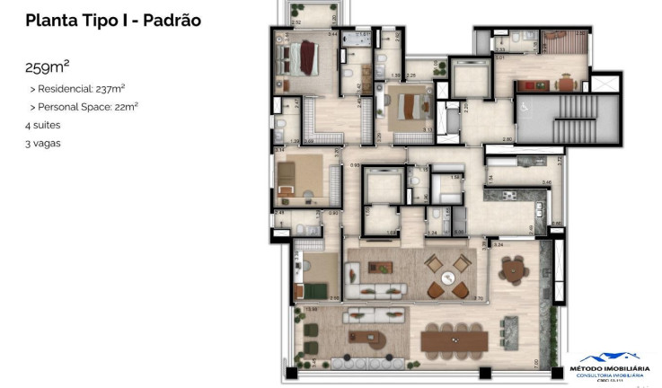 Imagem Imóvel com 4 Quartos à Venda, 259 m² em Moema Indios - São Paulo