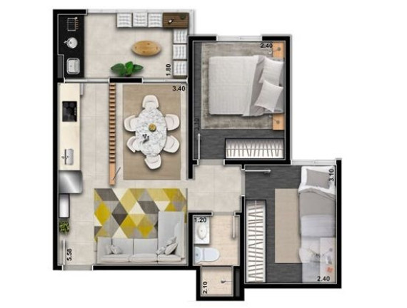 Imagem Apartamento com 2 Quartos à Venda, 44 m² em Vila Ema - São Paulo Imagem Apartamento com 2 Quartos à Venda, 44 m² em Vila Ema - São Paulo