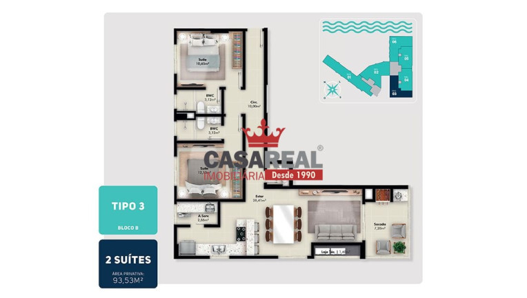 Imagem Apartamento com 2 Quartos à Venda, 93 m² em Perequê - Porto Belo Imagem Apartamento com 2 Quartos à Venda, 93 m² em Perequê - Porto Belo