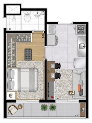 Imagem Apartamento com 2 Quartos à Venda, 32 m² em Barra Funda - São Paulo