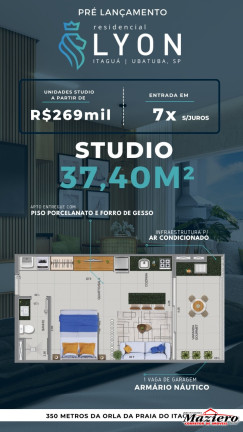 Imagem Apartamento com 1 Quarto à Venda, 37 m² em Itaguá - Ubatuba Imagem Apartamento com 1 Quarto à Venda, 37 m² em Itaguá - Ubatuba