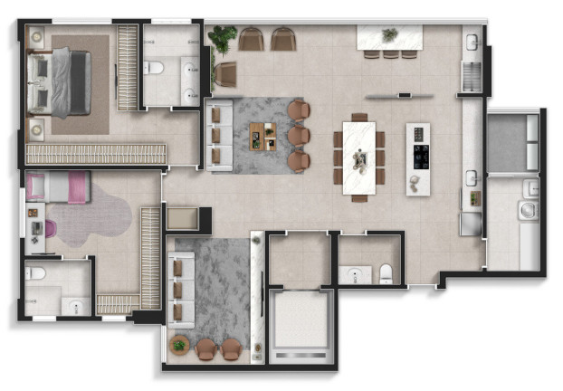 Imagem Apartamento com 3 Quartos à Venda, 164 m² em Park Lozandes - Goiânia