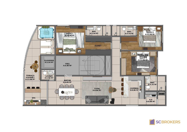 Imagem Apartamento com 3 Quartos à Venda, 142 m² em São Judas - Itajaí