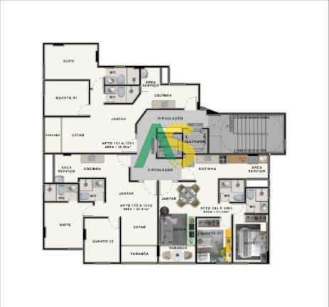 Imagem Imóvel com 2 Quartos à Venda, 57 m² em Prado - Recife Imagem Imóvel com 2 Quartos à Venda, 57 m² em Prado - Recife