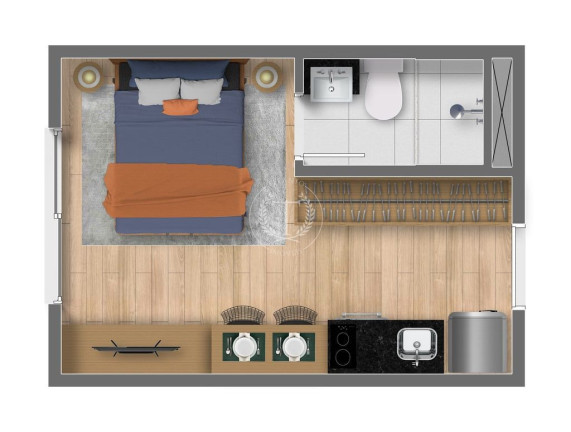 Imagem Apartamento com 1 Quarto à Venda, 17 m² em Tatuapé - São Paulo