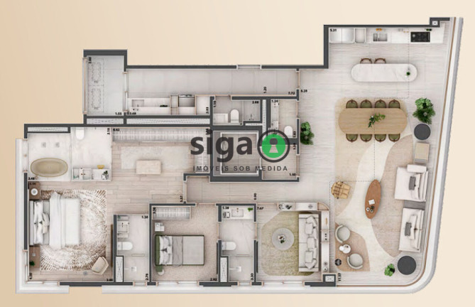 Imagem Apartamento com 3 Quartos à Venda, 181 m² em Jardins - São Paulo Imagem Apartamento com 3 Quartos à Venda, 181 m² em Jardins - São Paulo