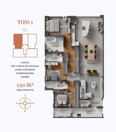 Imagem Apartamento com 1 Quarto à Venda, 114 m² em Centro - Navegantes Imagem Apartamento com 1 Quarto à Venda, 114 m² em Centro - Navegantes