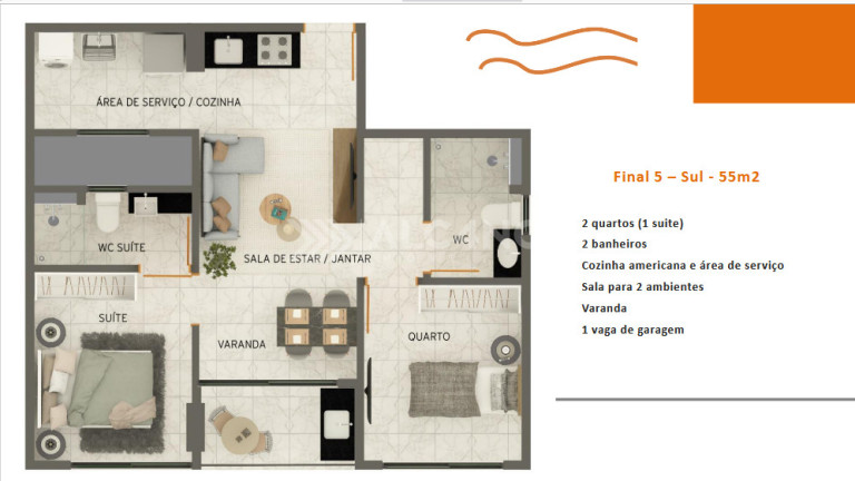 Imagem Apartamento com 2 Quartos à Venda, 53 m² em Monte Castelo - Cabedelo Imagem Apartamento com 2 Quartos à Venda, 53 m² em Monte Castelo - Cabedelo