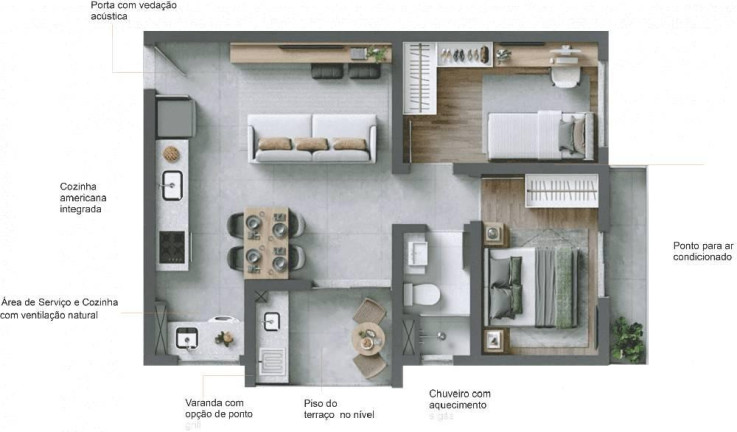 Apartamento com 2 Quartos à Venda, 52 m²