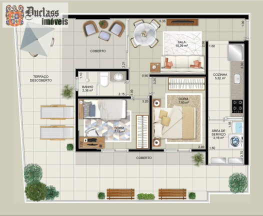Imagem Apartamento com 2 Quartos à Venda, 54 m² em Embaré - Santos Imagem Apartamento com 2 Quartos à Venda, 54 m² em Embaré - Santos