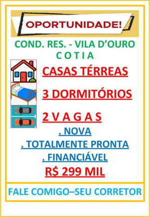 Imagem Casa de Condomínio com 3 Quartos à Venda, 110 m² em Chácara Tropical (caucaia Do Alto) - Cotia
