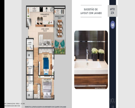 Imagem Imóvel com 2 Quartos à Venda, 68 m² em Vilas Do Atlântico - Lauro De Freitas