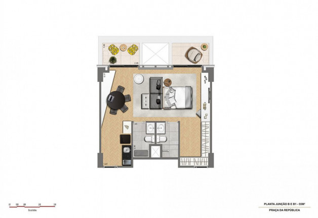 Imagem Studio com 1 Quarto à Venda, 31 m² em Centro - São Paulo