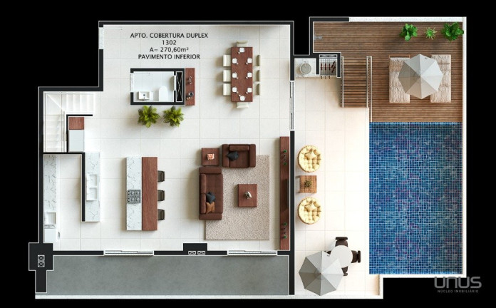 Imagem Cobertura com 3 Quartos à Venda, 270 m² em Pedra Branca - Palhoça