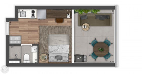 Apartamento com 2 Quartos à Venda, 49 m² em Cerqueira César - São Paulo