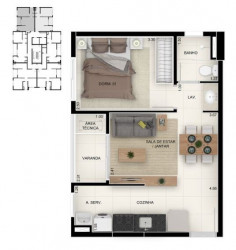 Apartamento com 2 Quartos à Venda, 45 m² em Taquaral - Campinas