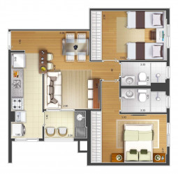 Apartamento com 2 Quartos à Venda, 60 m² em Santa Paula - São Caetano Do Sul