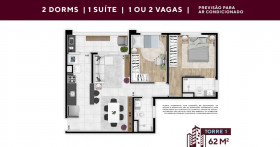 Apartamento com 2 Quartos à Venda, 60 m² em Jardim Do Lago - Jundiaí