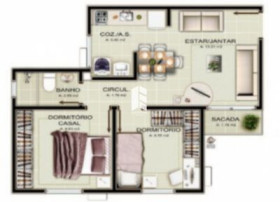 Apartamento com 2 Quartos à Venda, 57 m² em Nossa Senhora Medianeira - Santa Maria