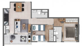 Apartamento com 2 Quartos à Venda, 57 m² em Centro - Campinas