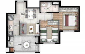 Apartamento com 2 Quartos à Venda, 56 m² em Brás - São Paulo