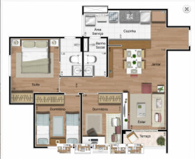 Apartamento com 2 Quartos à Venda, 59 m² em Parque Conceição Ii - Piracicaba