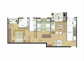 Imóvel com 2 Quartos à Venda, 69 m² em Vila Das Hortências - Jundiaí