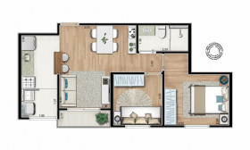 Apartamento com 2 Quartos à Venda, 102 m² em Parque Das Nações - Santo André